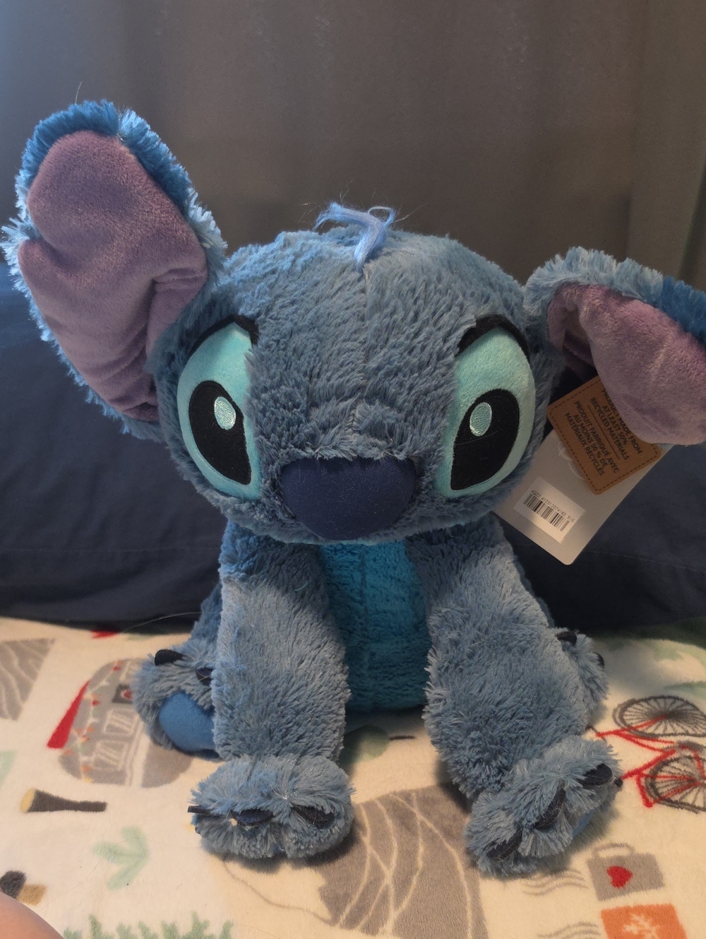 Disney Blue & Purple Stitch Plush Toy - Soft Cuddly Character